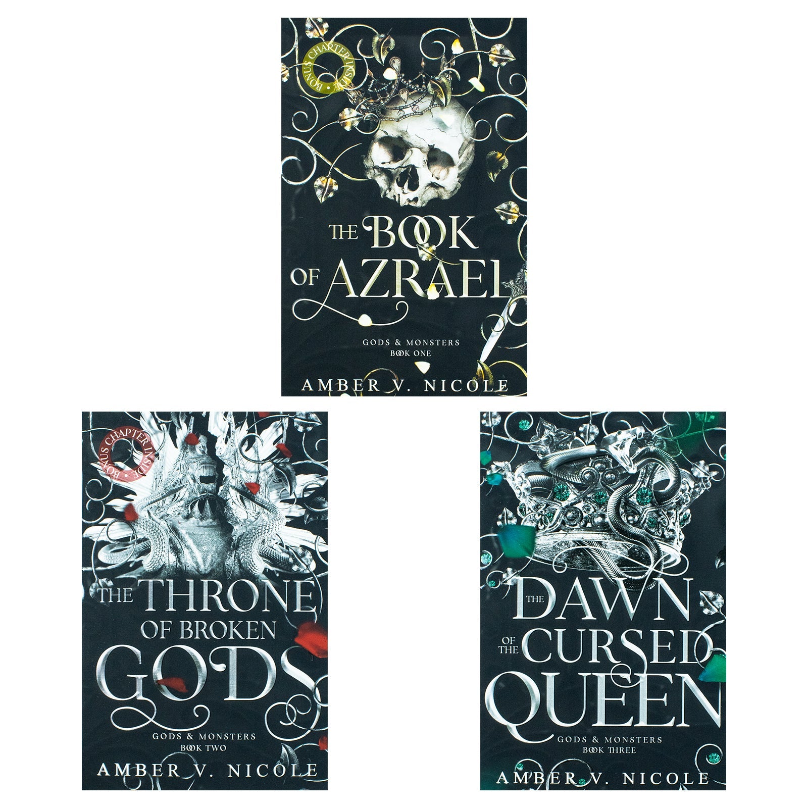 Gods & Monsters Series 3 Books Collection Set (The Book of Azrael, The Throne of Broken Gods, The Dawn of the Cursed Queen)– Fantasy, Adventure, Magic