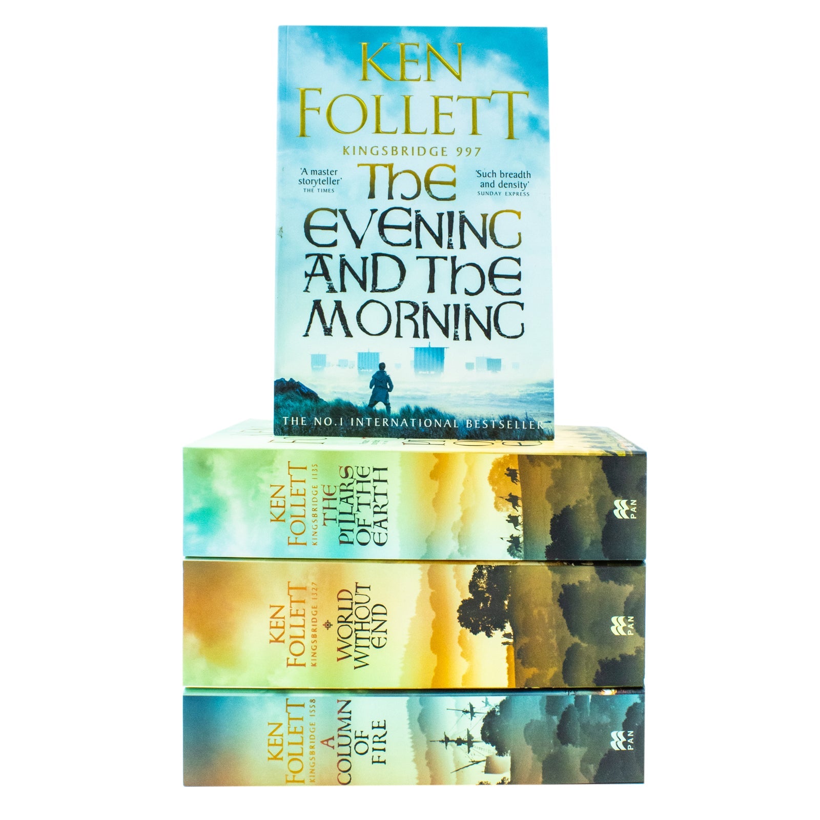 The Kingsbridge Novels 4 Book Collection by Ken Follett | Epic Historical Fiction Series, Bestselling Literary Tales & Engaging Stories for12+ years