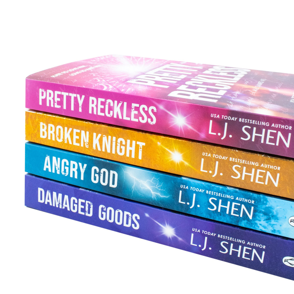 All Saints High Series (Book 1-4) by L. J. Shen 4 Books Collection Set (Pretty Reckless, Broken Knight, Angry God and Damaged Goods)