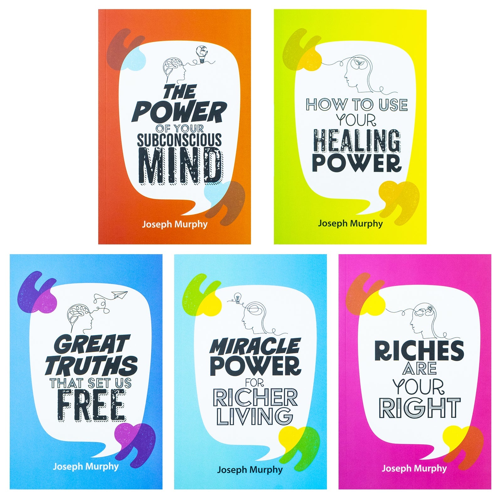 Joseph Murphy 5 Book Set | Self-Help Paperback Collection for Ages 12+ on Personal Development, Positive Thinking,Success,Mindfulness & Transformation