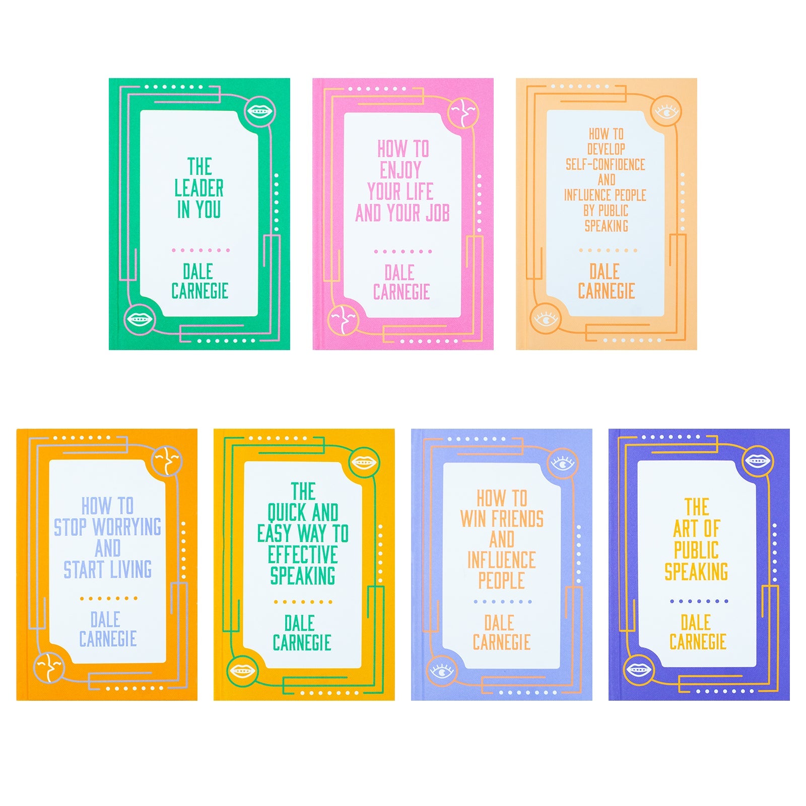 The best collection of Dale Carnegie 7 book set in hardback for personal development and success at age 12 and up
