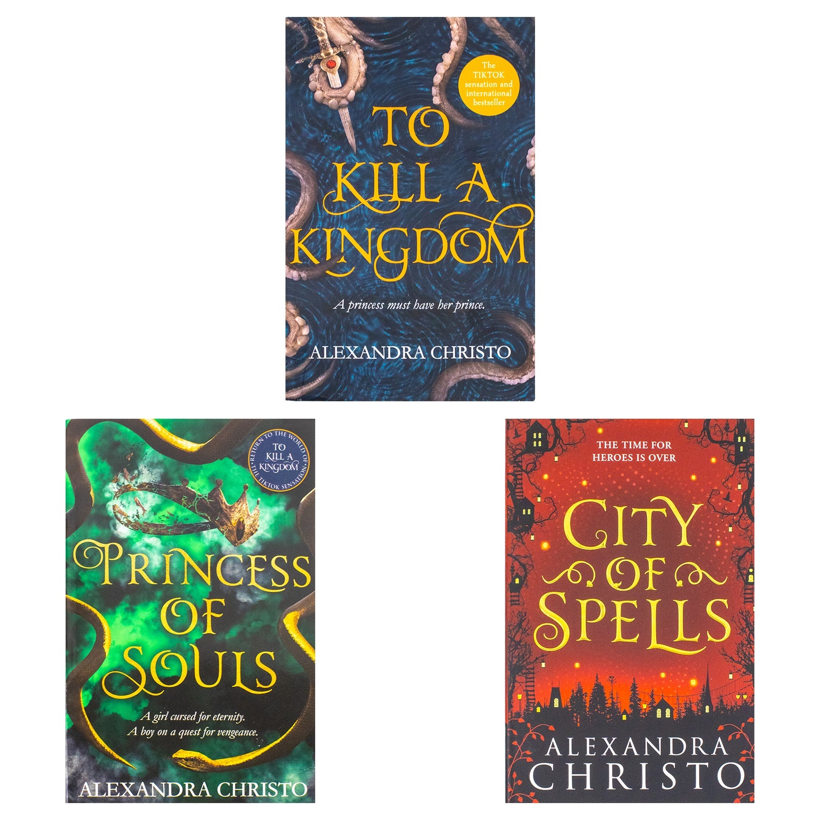 Alexandra Christo Collection 3 Books Set (To Kill a Kingdom, City of Spells, Princess of Souls) | Paperback