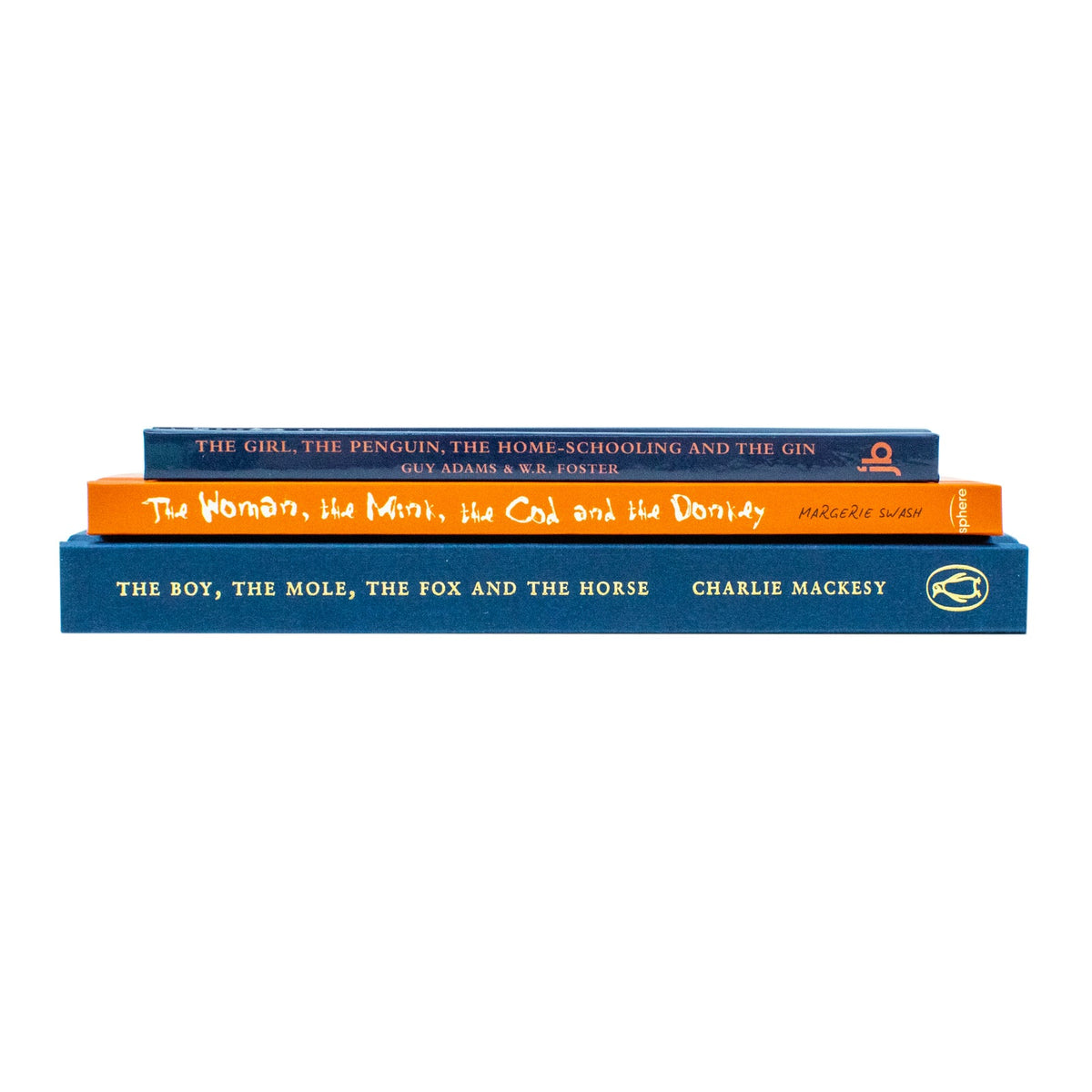 The Girl the Penguin the Home-Schooling and the Gin, The Woman the Mink the Cod and the Donkey & The Boy The Mole The Fox and The Horse 3 Books Collection Set