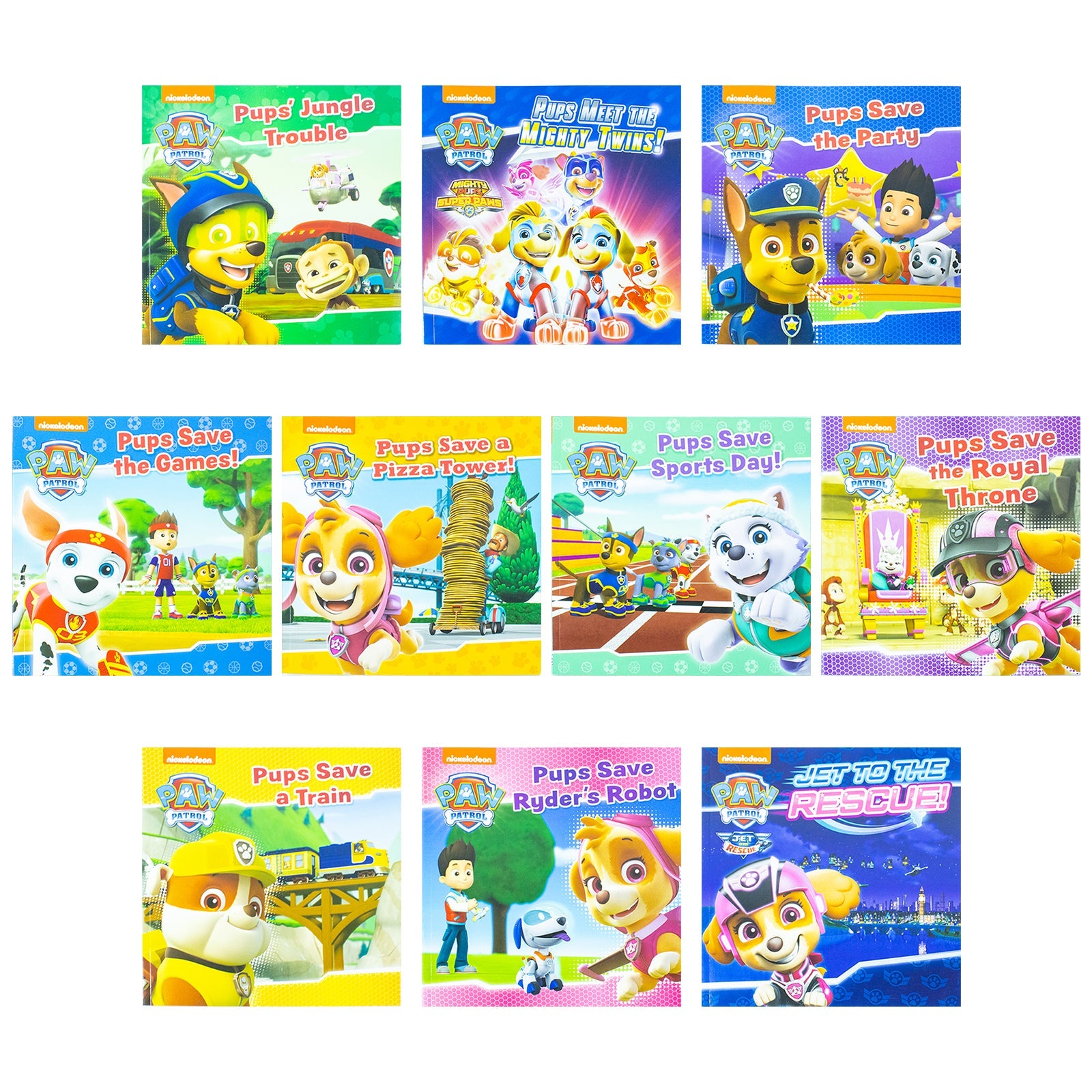 Paw Patrol Favourite Stories Collection Set in Paperback - 10 Books for Children aged 3+ from Nickelodeon