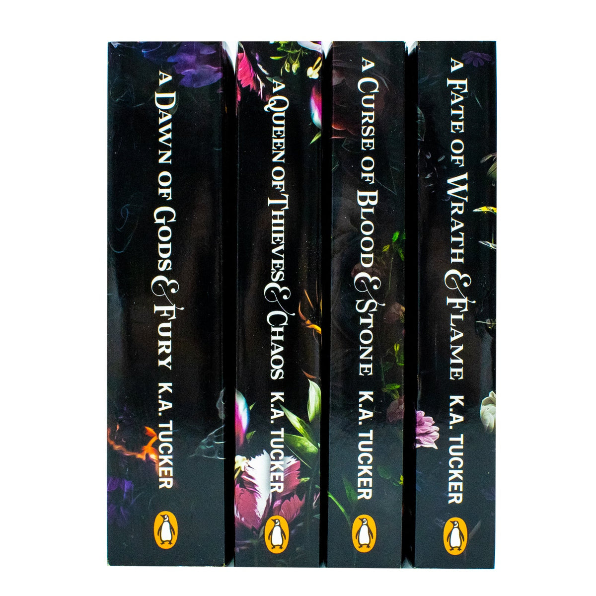 Fate and Flame Series Collection 4 Books Set By K.A. Tucker (A Fate of Wrath and Flame, A Curse of Blood and Stone, A Queen of Thieves and Chaos and A Dawn of Gods and Fury)