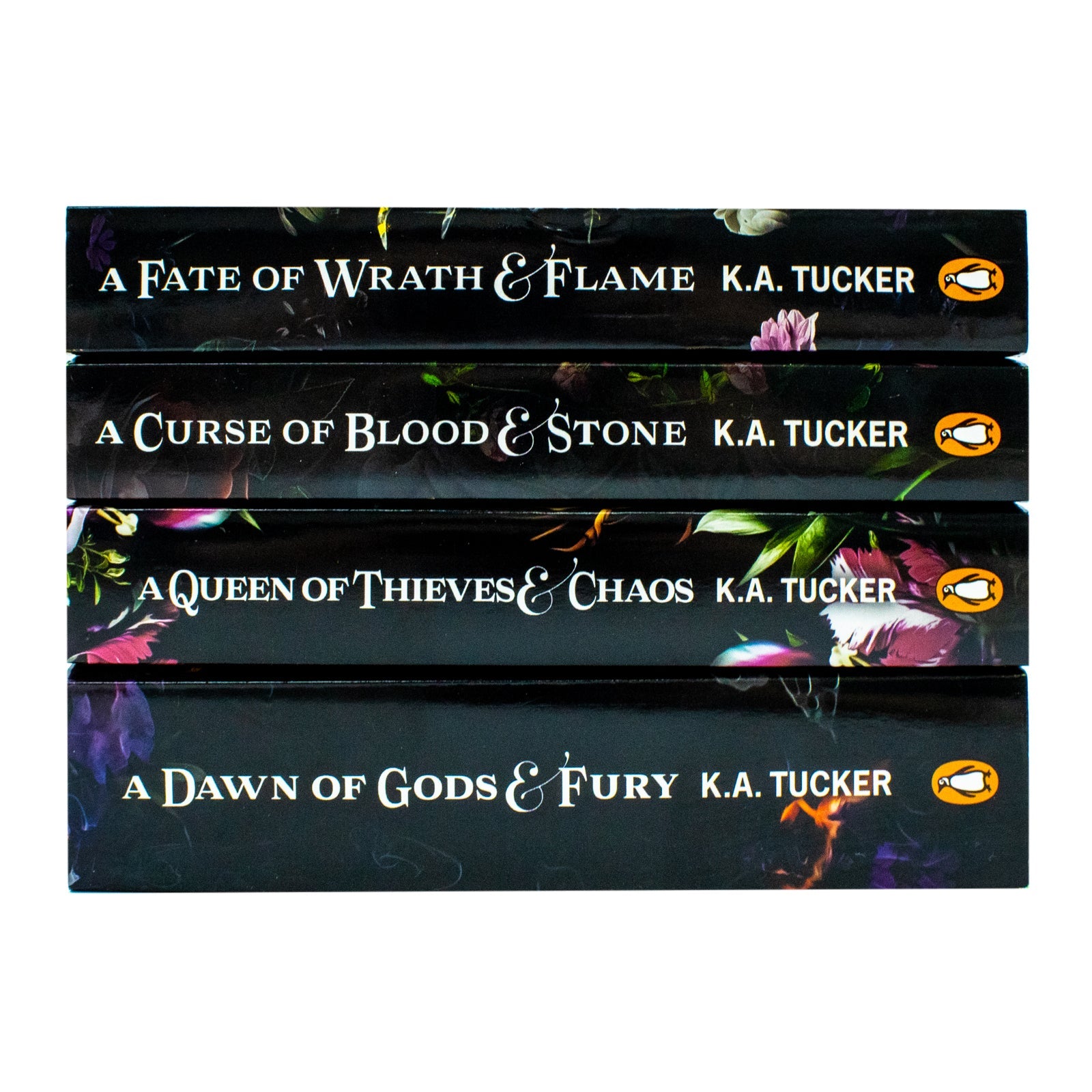 Fate and Flame Series Collection 4 Books Set By K.A. Tucker (A Fate of Wrath and Flame, A Curse of Blood and Stone, A Queen of Thieves and Chaos and A Dawn of Gods and Fury)