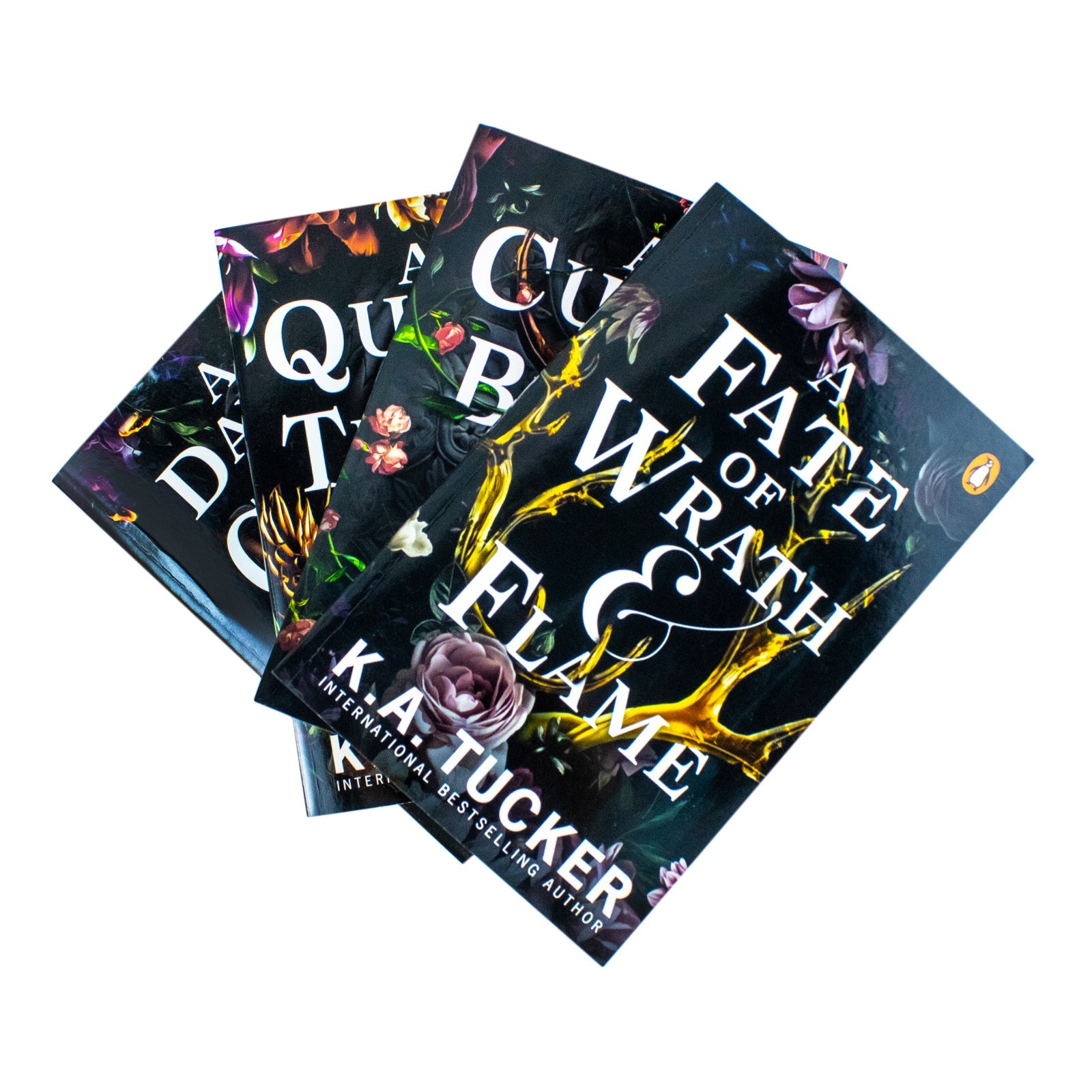 Fate and Flame Series Collection 4 Books Set By K.A. Tucker (A Fate of Wrath and Flame, A Curse of Blood and Stone, A Queen of Thieves and Chaos and A Dawn of Gods and Fury)