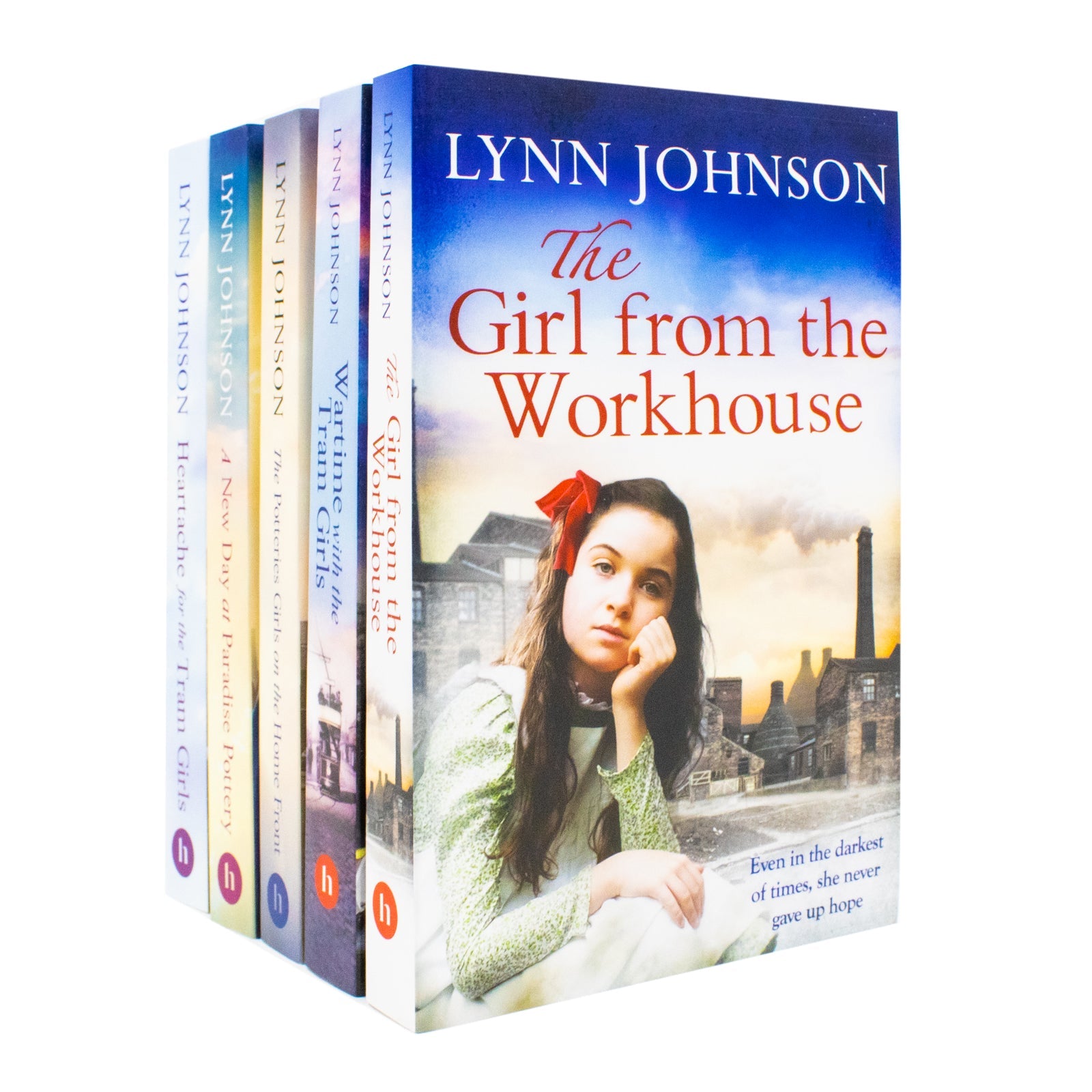 Lynn Johnson Series 5 Books Collection Set (The Girl from the Workhouse, Wartime with the Tram Girls, The Potteries Girls on the Home Front, Heartache For The Tram Girls, A New Day At Paradise Pottery)