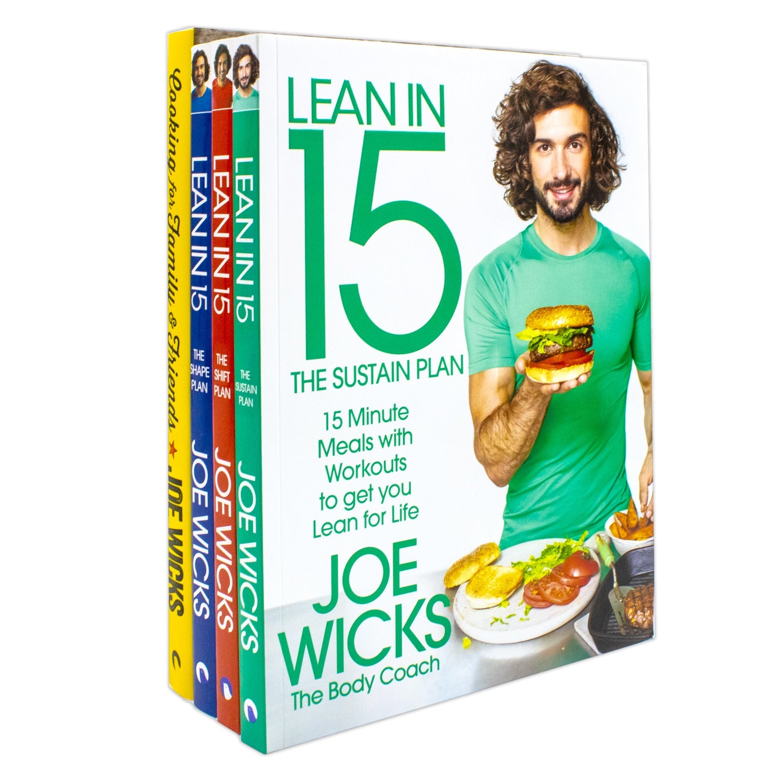 Lean in 15 Joe Wicks Book Set: 4 Cooking Collection with 15-Minute Meals, Fitness, Recipes, Weight Loss & Healthy Lifestyle Plans