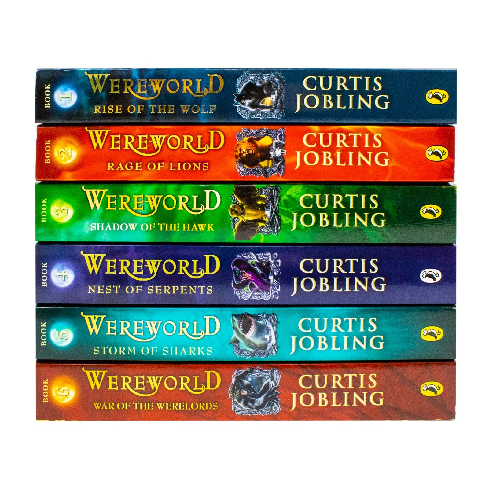 Wereworld Level 1 to 6 Curtis Jobling Collection 6 Books Set (Rise of the Wolf, Rage of Lions, Shadow of the Hawk, Nest of Serpents, Storm of Sharks, War of the Werelords)