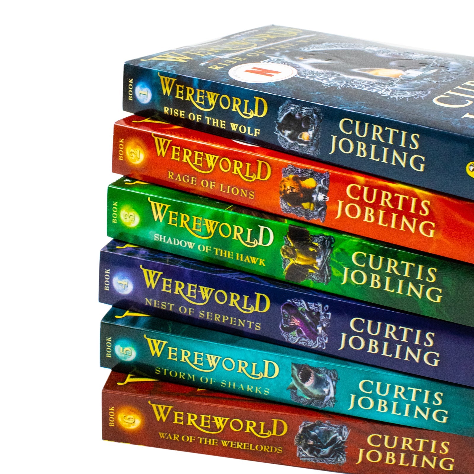 Wereworld Level 1 to 6 Curtis Jobling Collection 6 Books Set (Rise of the Wolf, Rage of Lions, Shadow of the Hawk, Nest of Serpents, Storm of Sharks, War of the Werelords)
