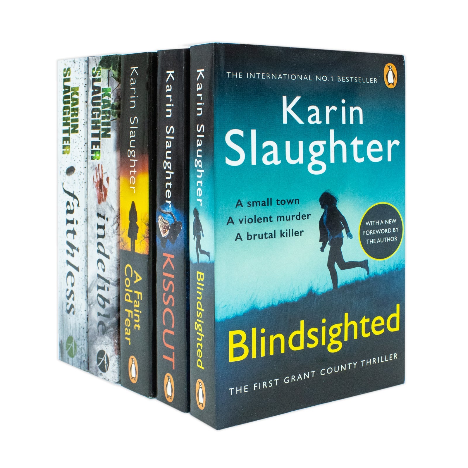Karin Slaughter Collection 5 Books Set (Kisscut, Indelible, Faithless, Blindsighted, A Faint Cold Fear)