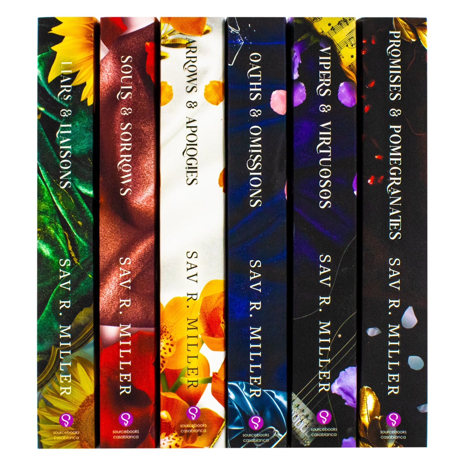 Monsters and Muses Series 6 Books Collection Set By Sav R. Miller (Promises and Pomegranates, Vipers and Virtuosos, Oaths and Omissions, Arrows and Apologies, Souls and Sorrows and Liars and Liaisons)