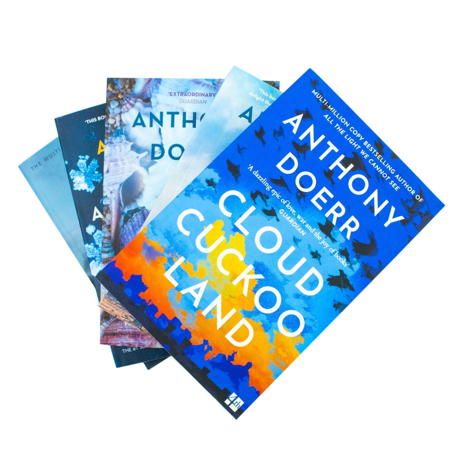 Anthony Doerr Collection 5  Books Set (All The Light We Cannot See, Cloud Cuckoo Land, About Grace, The Shell Collector, Four Seasons In Rome)