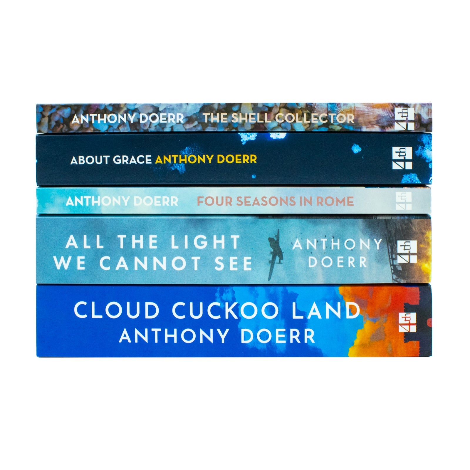 Anthony Doerr Collection 5  Books Set (All The Light We Cannot See, Cloud Cuckoo Land, About Grace, The Shell Collector, Four Seasons In Rome)