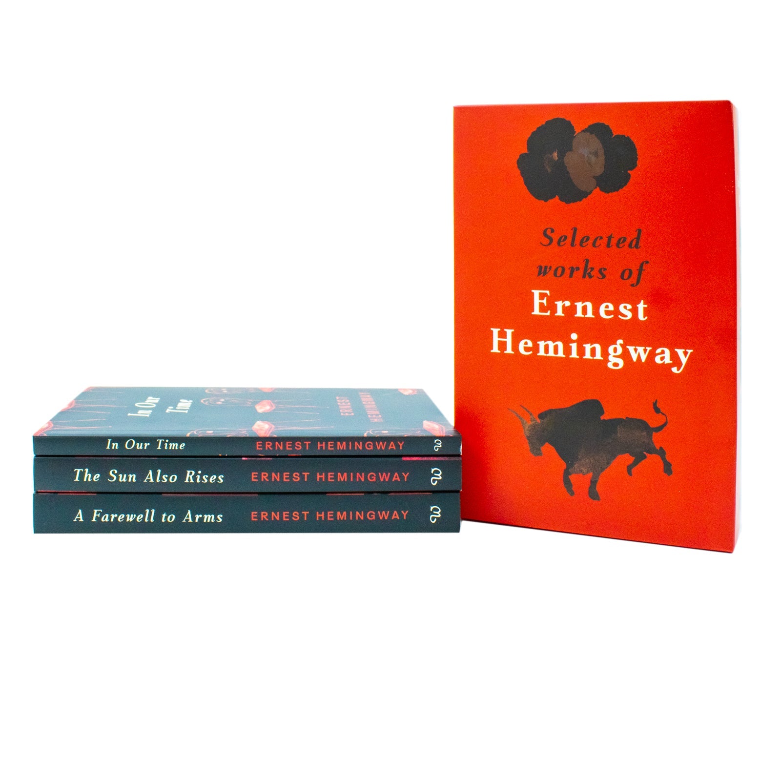 The Selected Work Of Ernest Hemingway 3 Book Collection Set (In Oue Time, The Sun Also Rises, A Farewell To Arms )