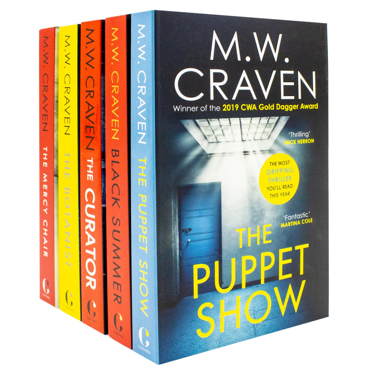 Washington Poe and Avison Fluke Series 5 Books Collection Set By M W Craven - Black Summer, The Puppet Show, The Curator, The Botanist, Dead Ground (Paperback)