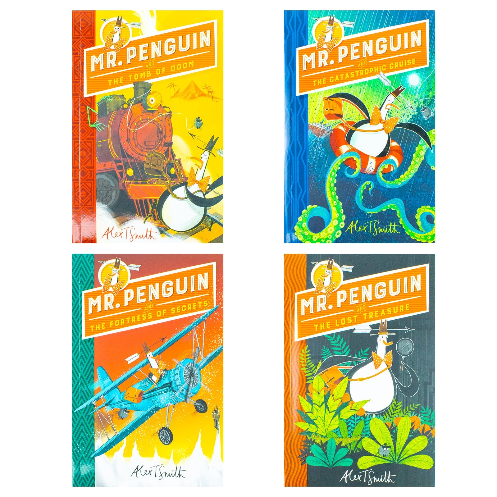 Mr Penguin Series 4-Book Collection by Alex T. Smith | Fun & Illustrated Children's Adventure Books| Treasure Hunts, Secrets, Tombs & Exciting Stories