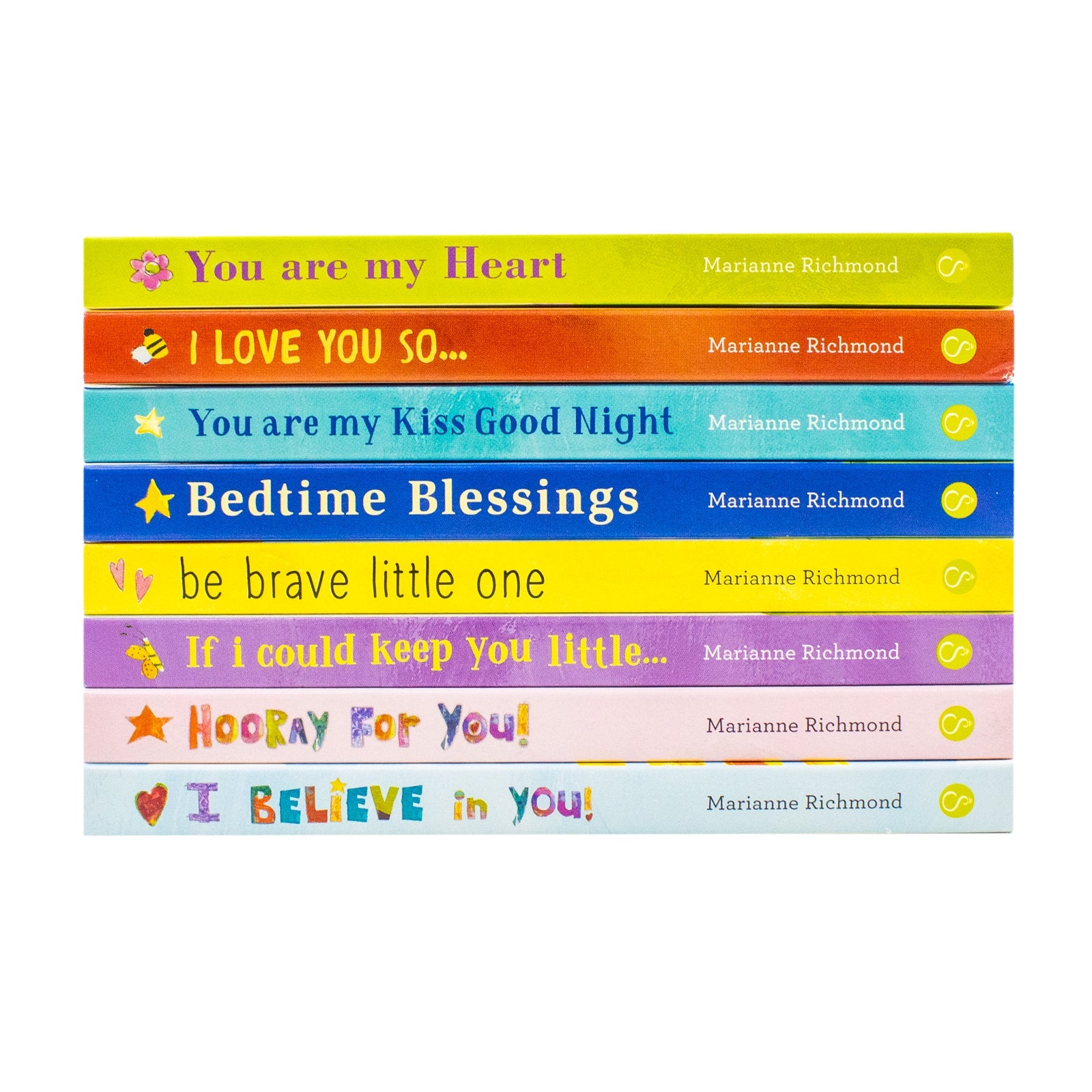 Big Library Board Books by Marianne Richmond - 8 Books Collection Box Set (I Love You So,If I Could Keep You Little, You Are My Kiss Good Night,Be Brave Little One,Hooray For You,I Believe In You and More)