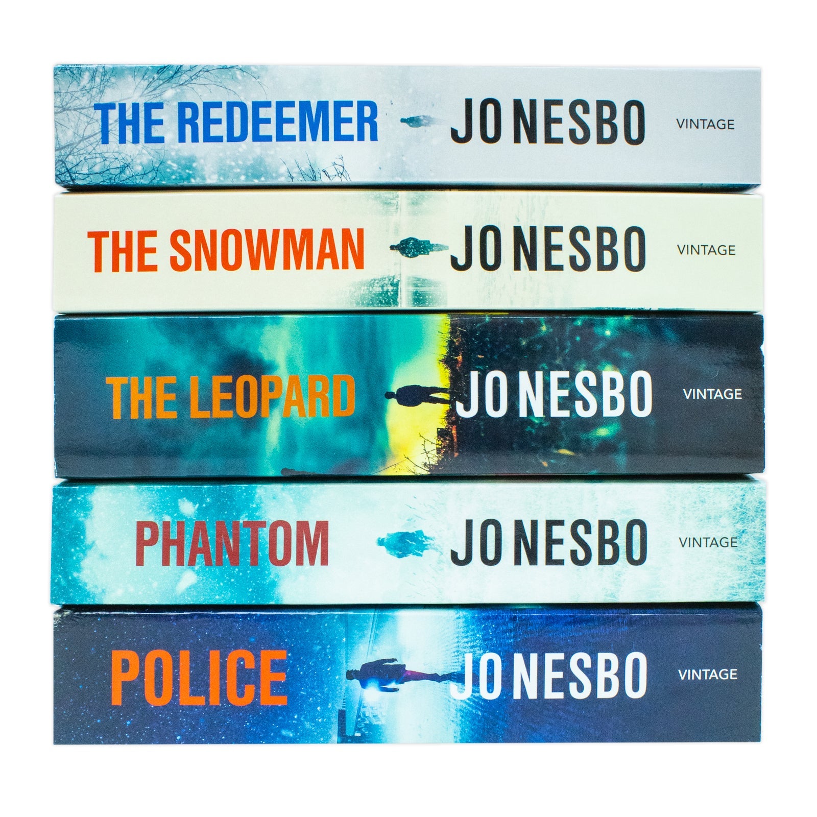 Harry Hole Series 6-10 Collection 5 Books Set By Jo Nesbo (The Redeemer, The Snowman, The Leopard, Phantom and Police)