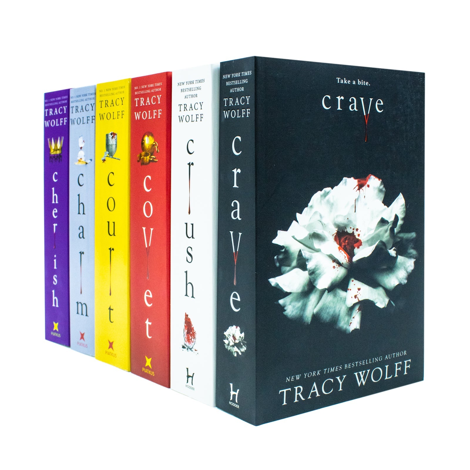 Crave Series 6 Books Collection Set by Tracy Wolff | Fantasy Romance Vampire Book Set for Ages 12+ (Crave, Crush, Covet, Court, Charm & Cherish)