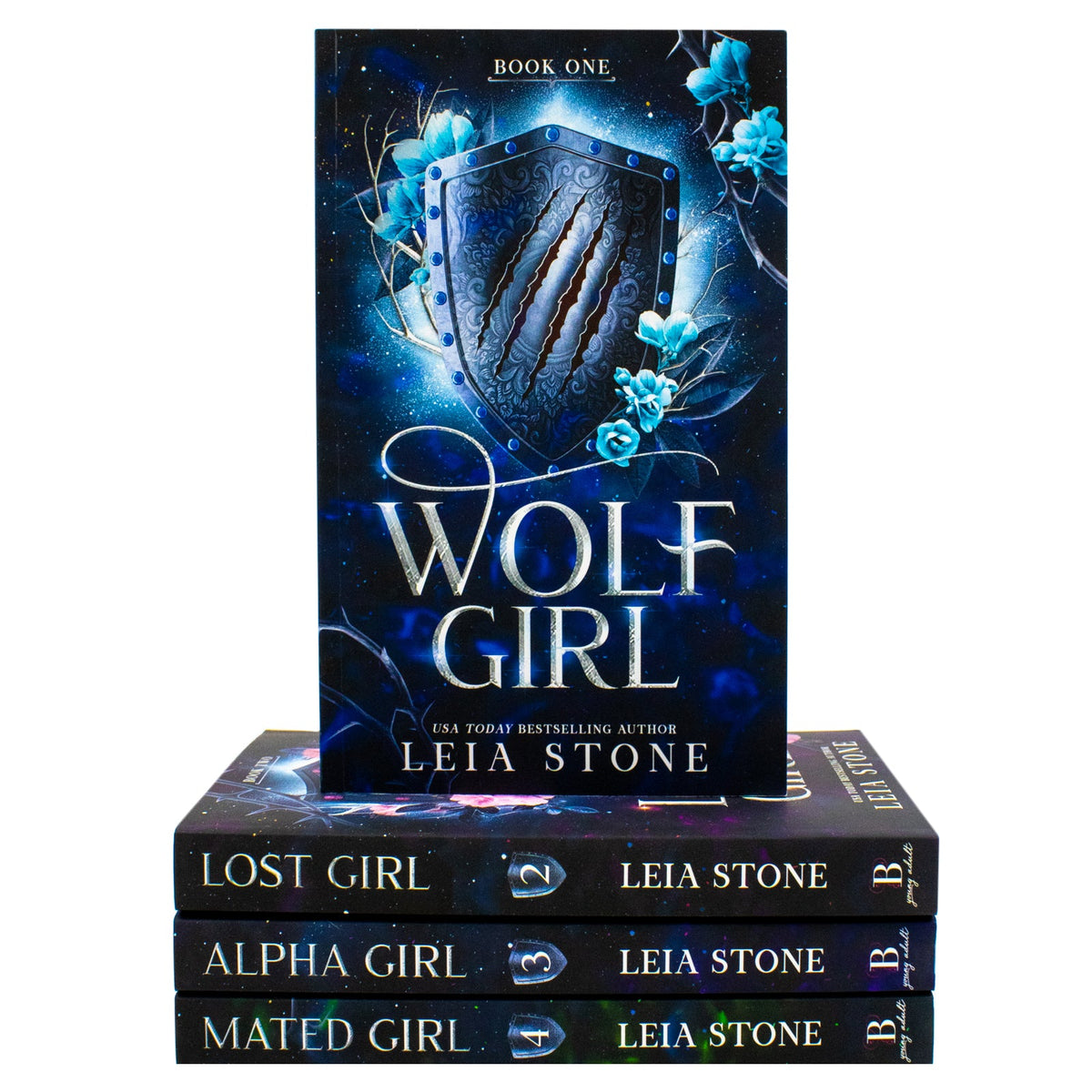 Wolf Girl Series 4 Books Collection Set By Leia Stone (Wolf Girl, Lost Girl, Alpha Girl and Mated Girl)