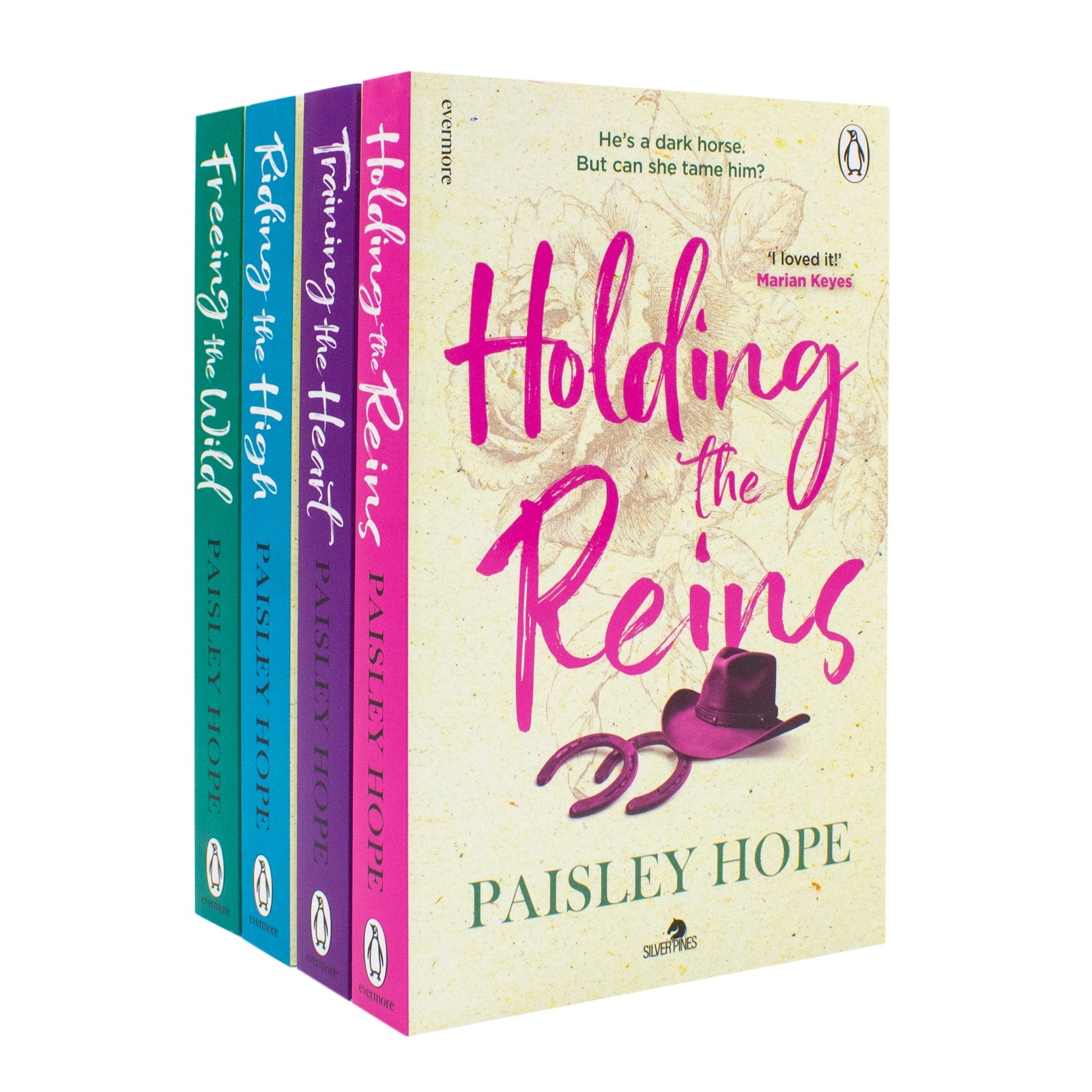 Silver Pines Ranch Series 1-4 Books Collection Set By Paisley Hope | Paperback (Holding the Reins, Training the Heart, Riding the High and Freeing the Wild)