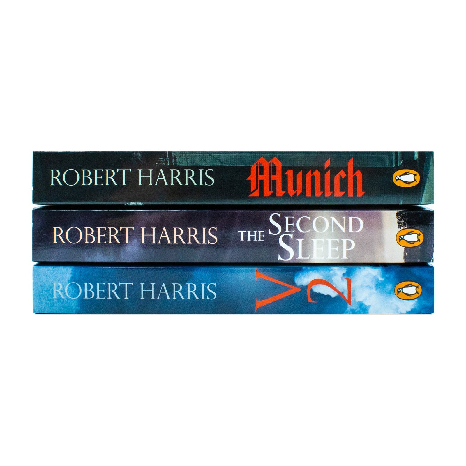 Robert Harris Collection – 3 Paperback Book Set (Munich, The Second Sleep, V2)