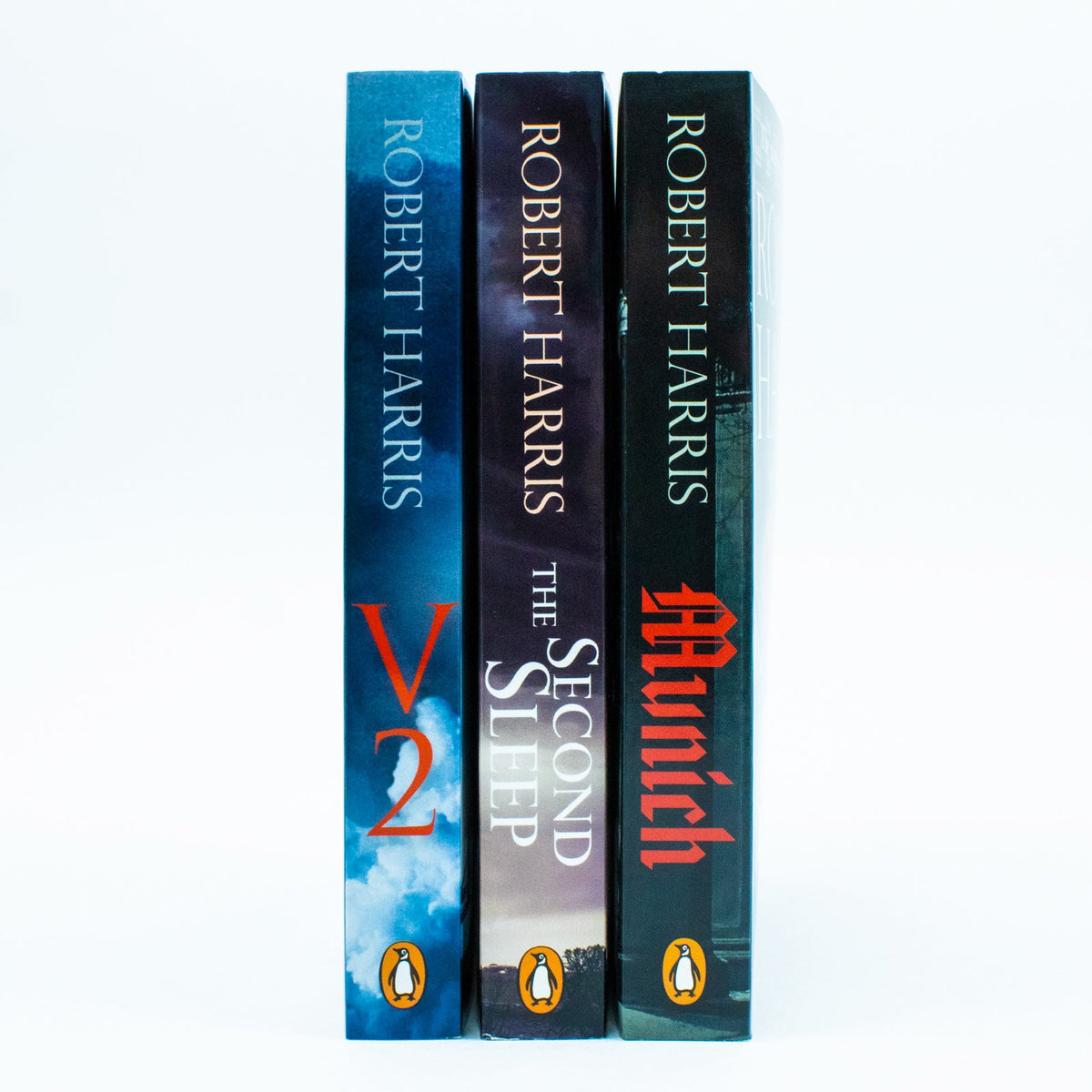 Robert Harris Collection – 3 Paperback Book Set (Munich, The Second Sleep, V2)