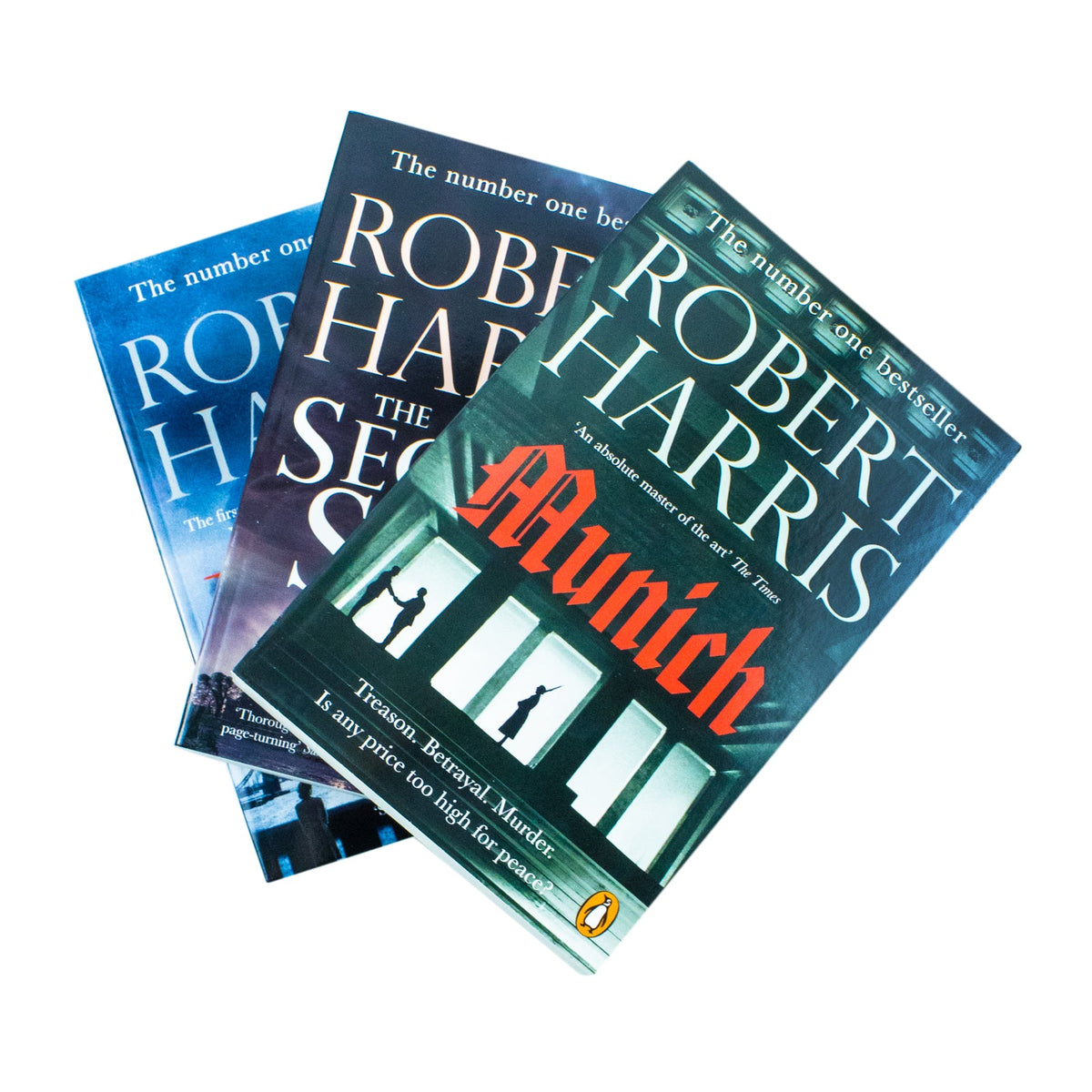 Robert Harris Collection – 3 Paperback Book Set (Munich, The Second Sleep, V2)