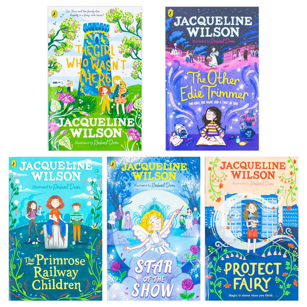 Jacqueline Wilson Collection 5 Books Set (The Primrose Railway Children, Project Fairy, The Other Edie Trimmer, The Girl Who Wasn't There & Star of the Show) | Paperback
