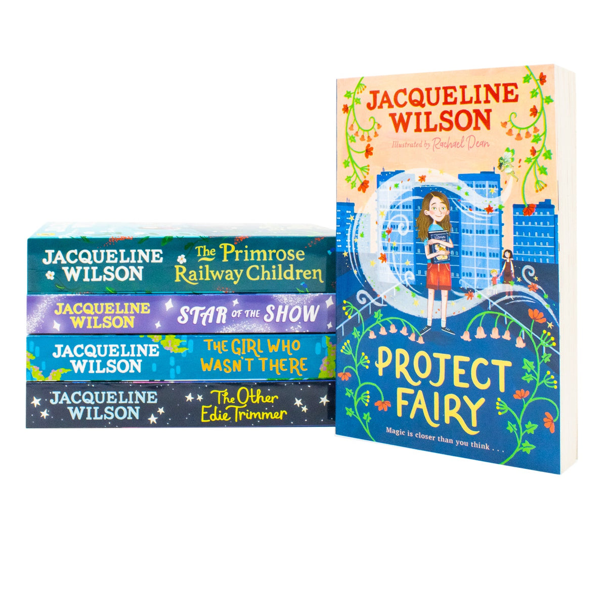 Jacqueline Wilson Collection 5 Books Set (The Primrose Railway Children, Project Fairy, The Other Edie Trimmer, The Girl Who Wasn't There & Star of the Show) | Paperback