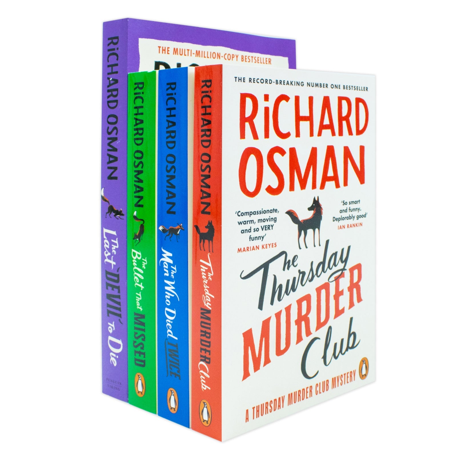 Richard Osman 4 Book Set – The Thursday Murder Club, The Man Who Died Twice & More | Mystery, Crime Thrillers, UK Author, Collection