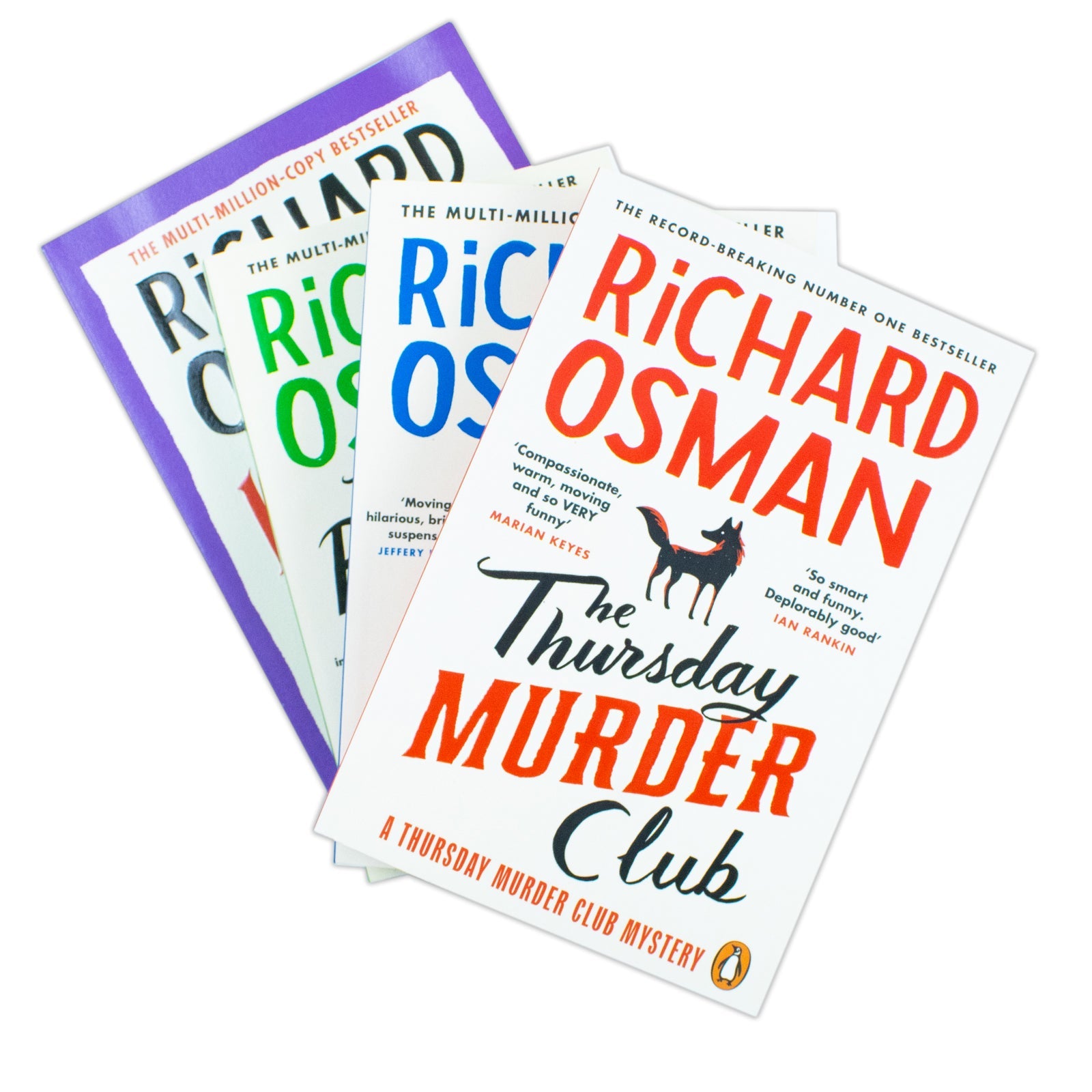 Richard Osman 4 Book Set – The Thursday Murder Club, The Man Who Died Twice & More | Mystery, Crime Thrillers, UK Author, Paperback Collection