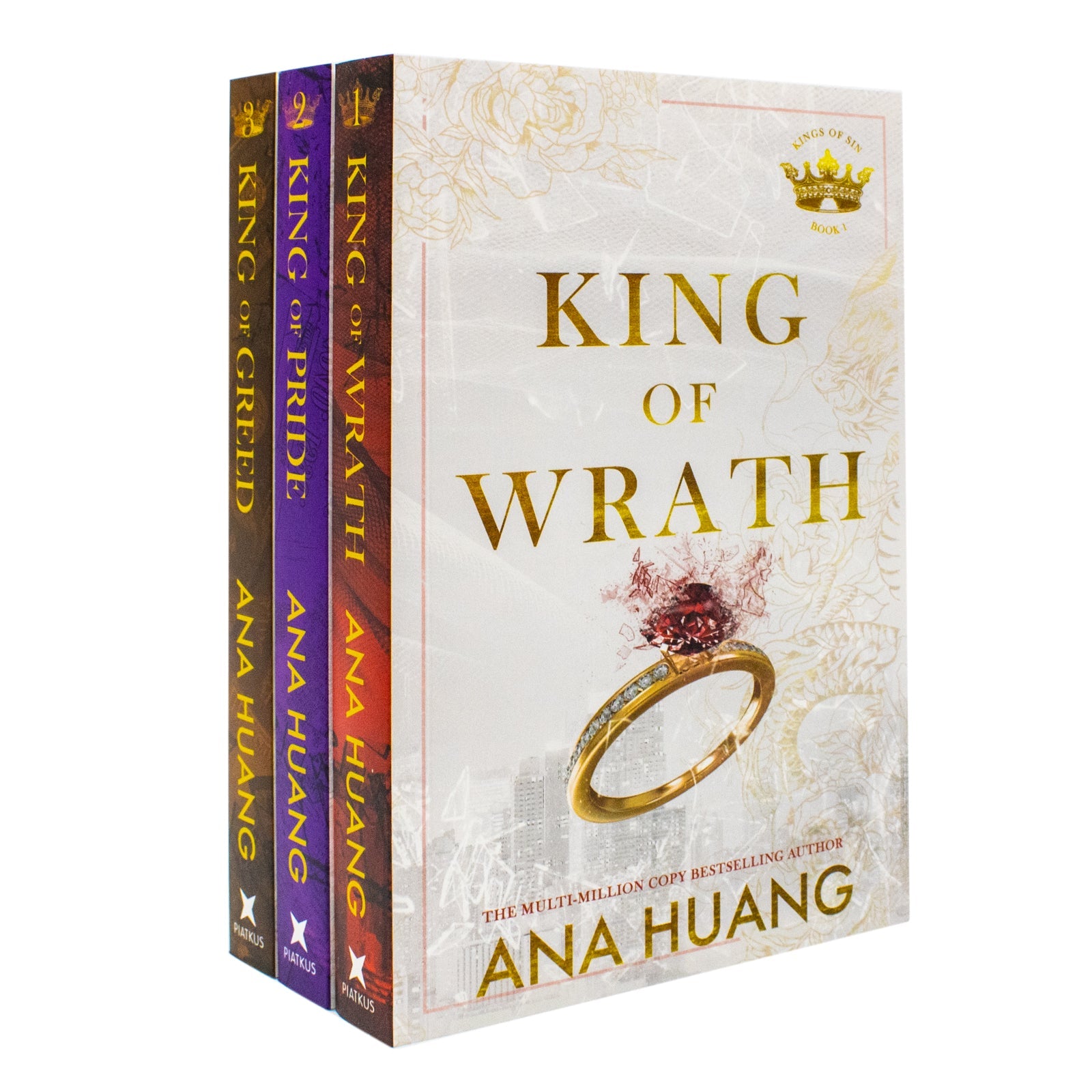 Ana Huang King of Sin Series 3 Books Collection Set – Steamy Romance Book Series (King of Wrath, King of Pride, King of Greed) | Bestselling Fiction