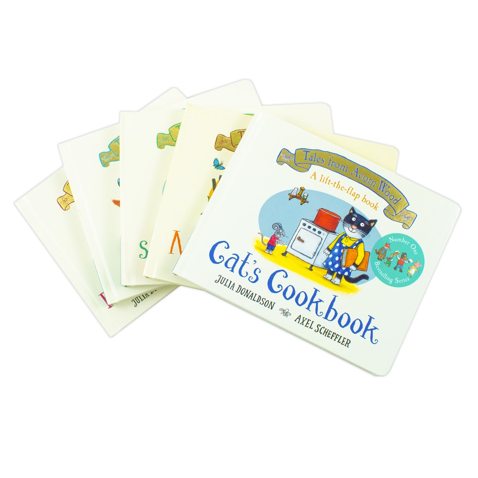 Julia Donaldson Tales From Acorn Wood Series Collection 5 Books Set (Cat's Cookbook, Squirrel's Snowman, Mole's Spectacles, Badger's Band & Dormouse Has a Cold)