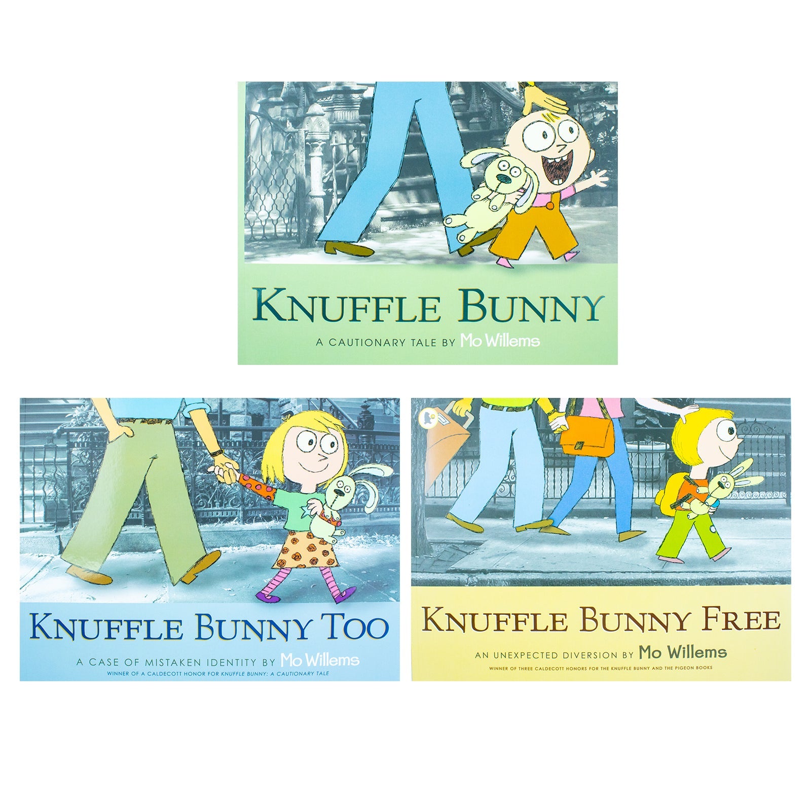 Knuffle Bunny Series Collection 3 Books Set by Mo Willems – Beloved Children's Picture Book Series (Knuffle Bunny, Knuffle Bunny Too, Knuffle Bunny Free)