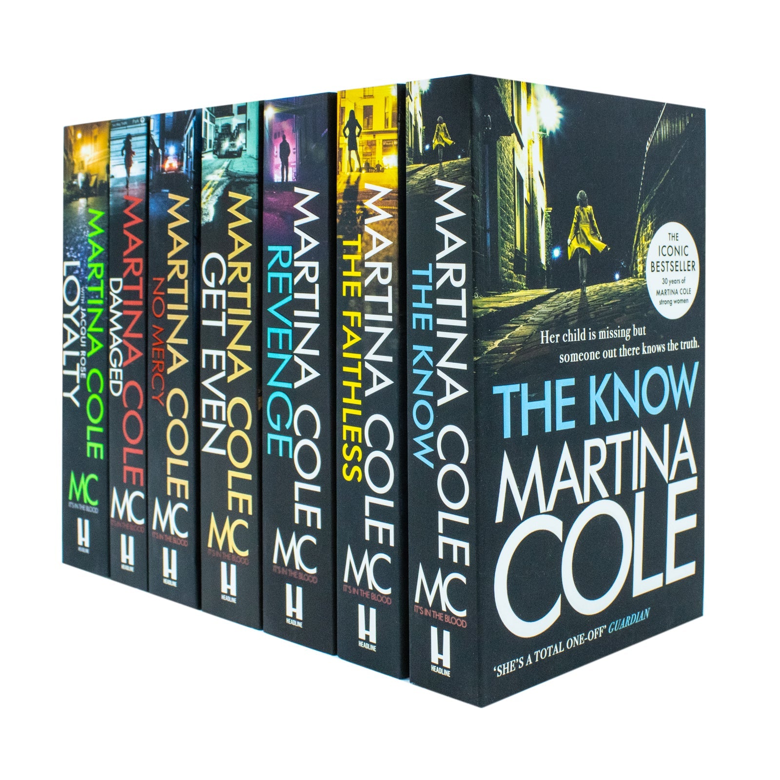 Martina Cole Collection 7 Books Set (The Faithless, Get Even, No Mercy, Damaged, The Know, Revenge and Loyalty)