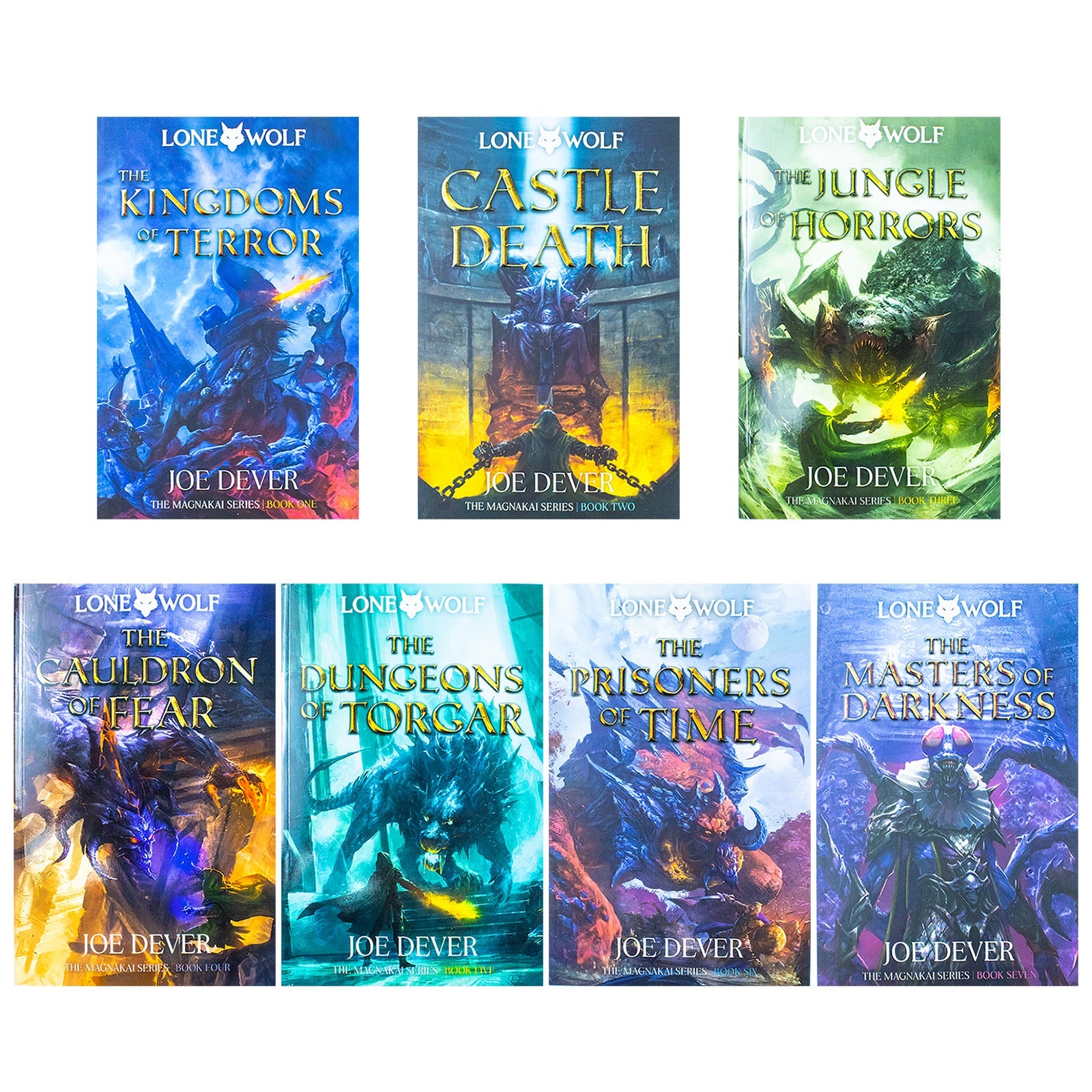 Lone Wolf Series Books 6-12 Collection by Joe Dever | Fantasy Adventure Book Set: Kingdoms of Terror, Castle Death, Jungle of Horrors & More