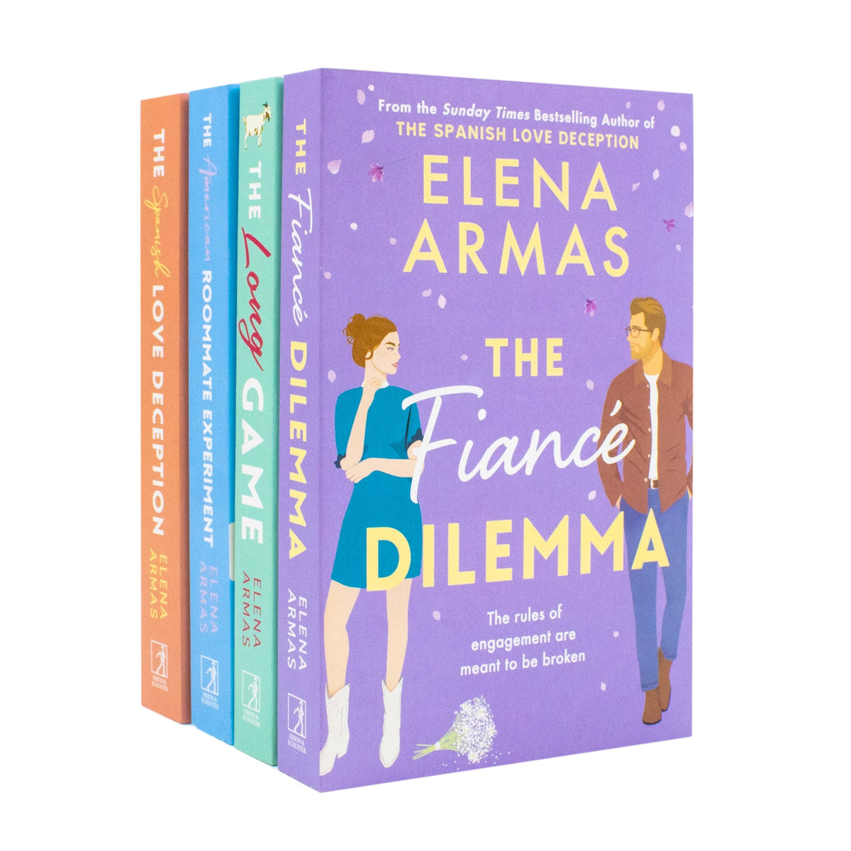 Elena Armas Collection 4 Books Set (The American Roommate Experiment, The Fiance Dilemma, The Spanish Love Deception and The Long Game) | Paperback