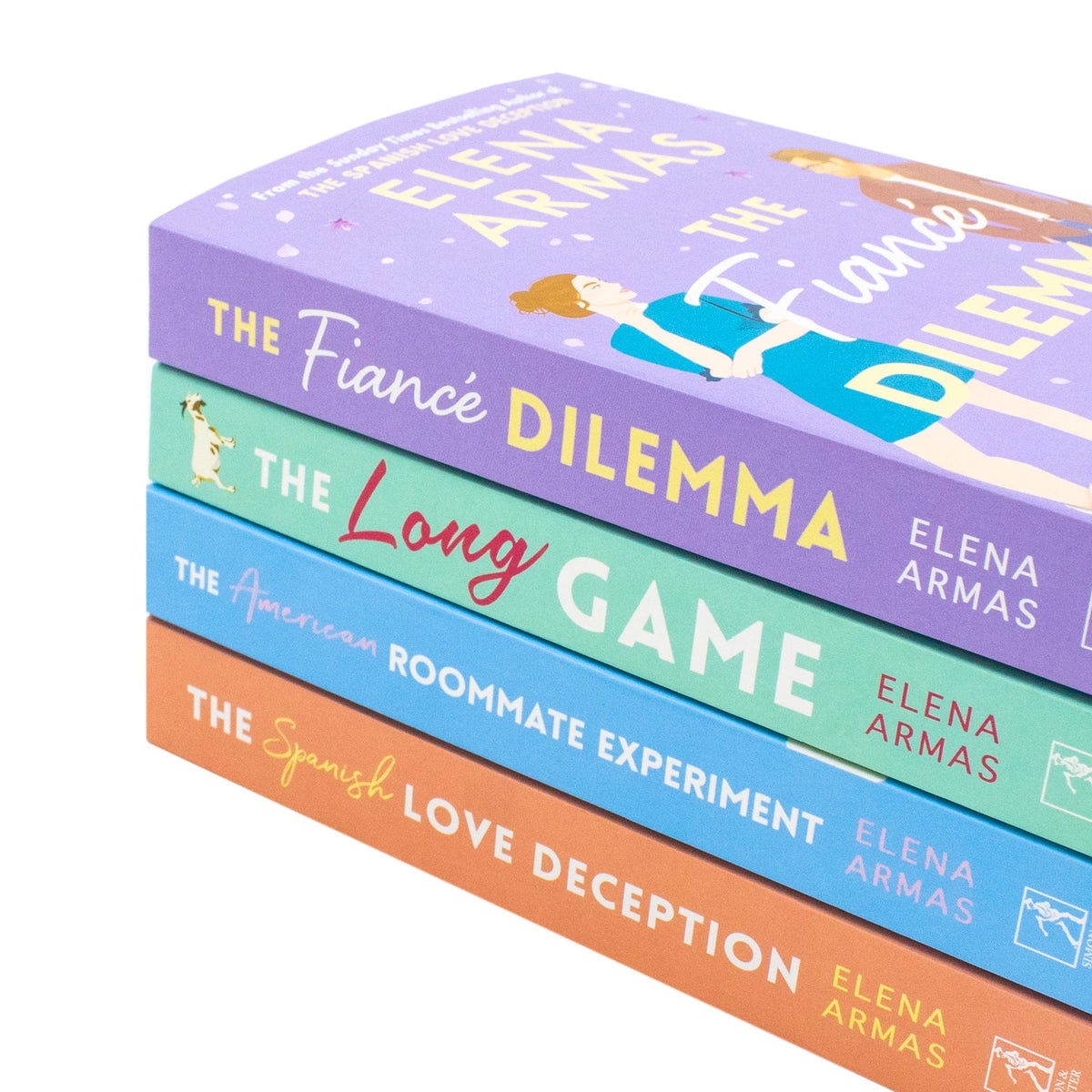 Elena Armas Collection 4 Books Set (The American Roommate Experiment, The Fiance Dilemma, The Spanish Love Deception and The Long Game) | Paperback
