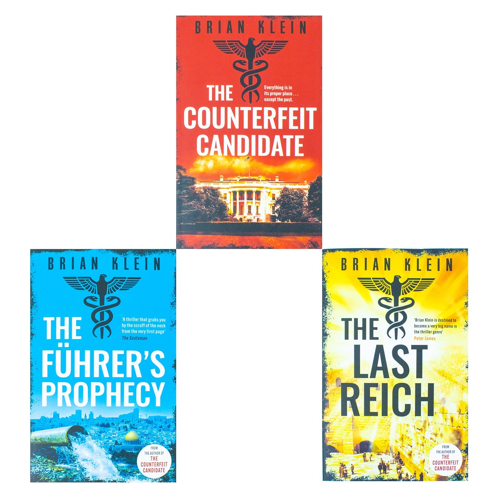 The Reich Trilogy 3 Books Collection Set By Brian Klein (The Counterfeit Candidate, The Führer's Prophecy and The Last Reich)