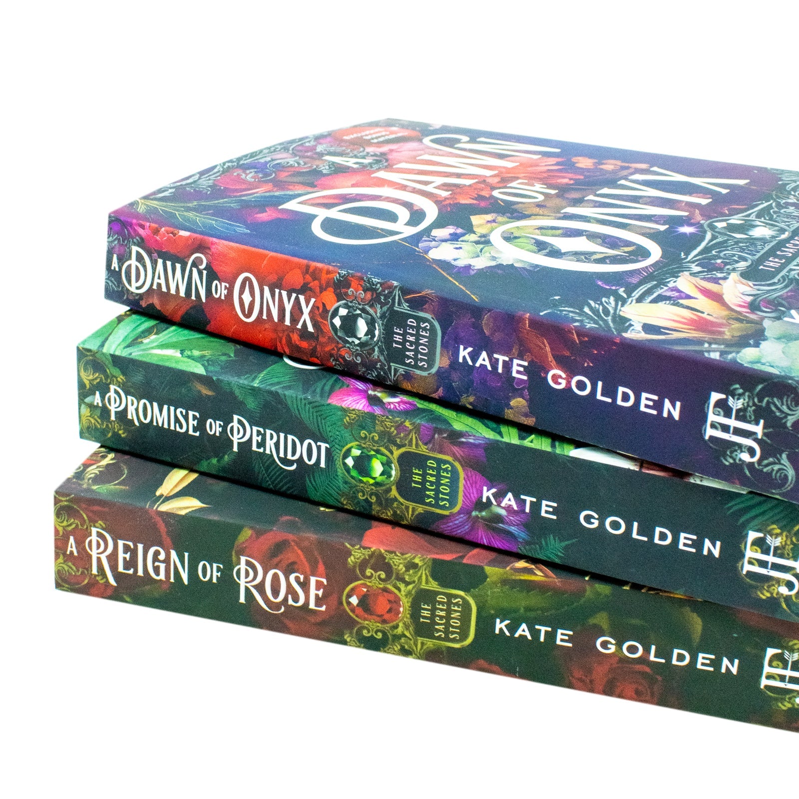 Sacred Stones Series 3 Books Collection Set By Kate Golden (A Dawn of Onyx, A Promise of Peridot and A Reign of Rose)