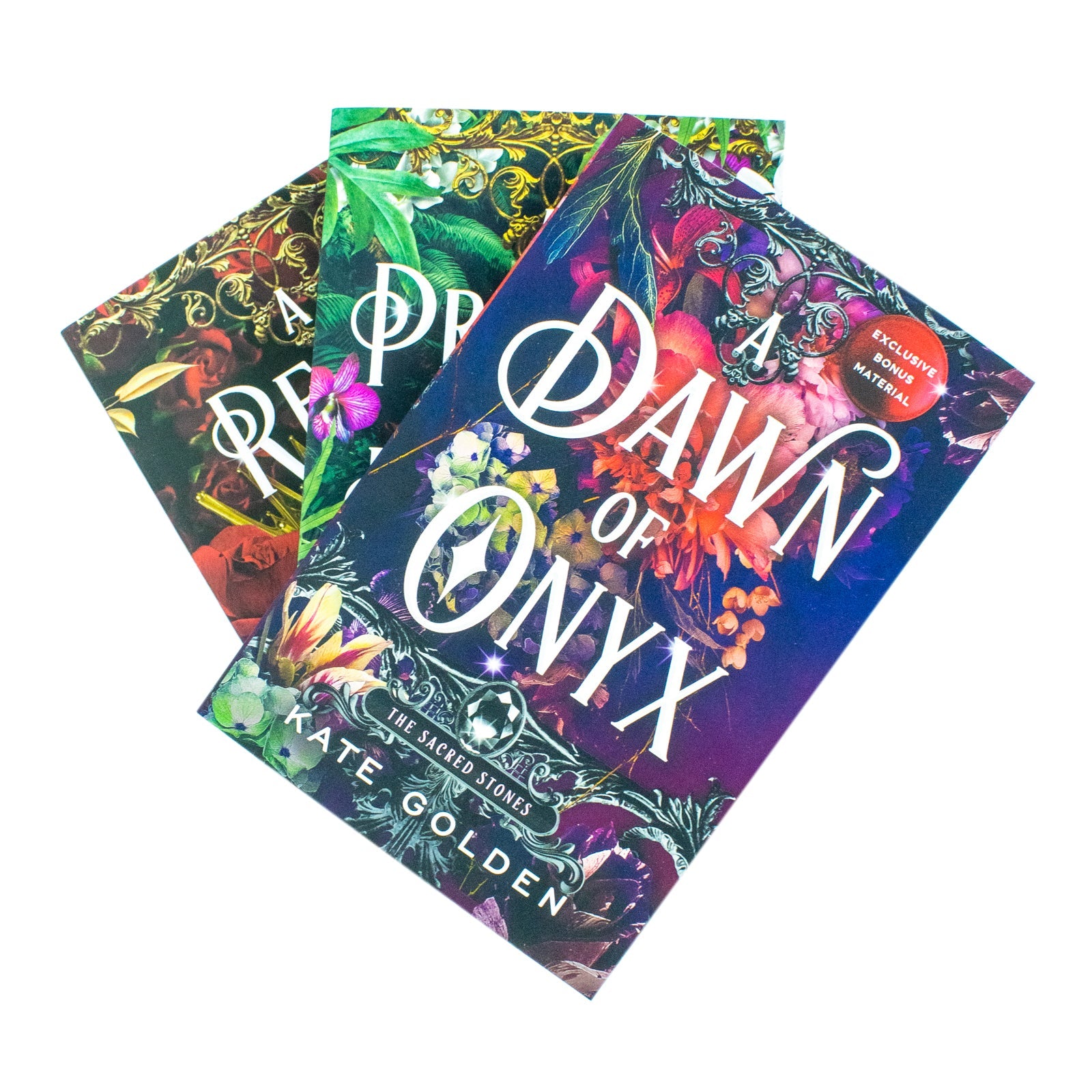 Sacred Stones Series 3 Books Collection Set By Kate Golden (A Dawn of Onyx, A Promise of Peridot and A Reign of Rose)