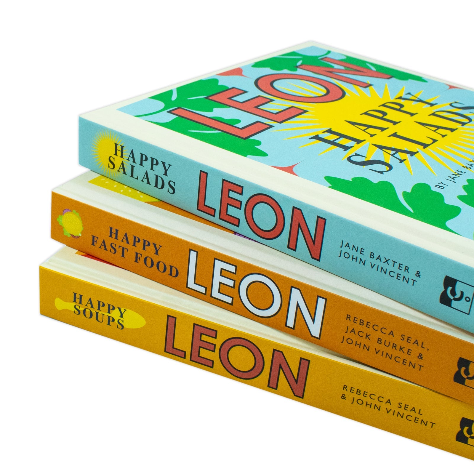 Happy Leons Collection 3 Books Set (Leon Happy Soups, Leon Happy Fast Food & Leon Happy Salads)