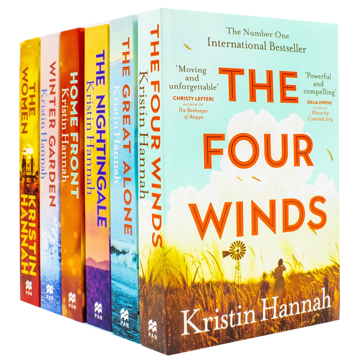 Kristin Hannah Collection 6 Books Set (The Nightingale, The Four Winds, The Great Alone, Winter Garden, Home Front and The Women)