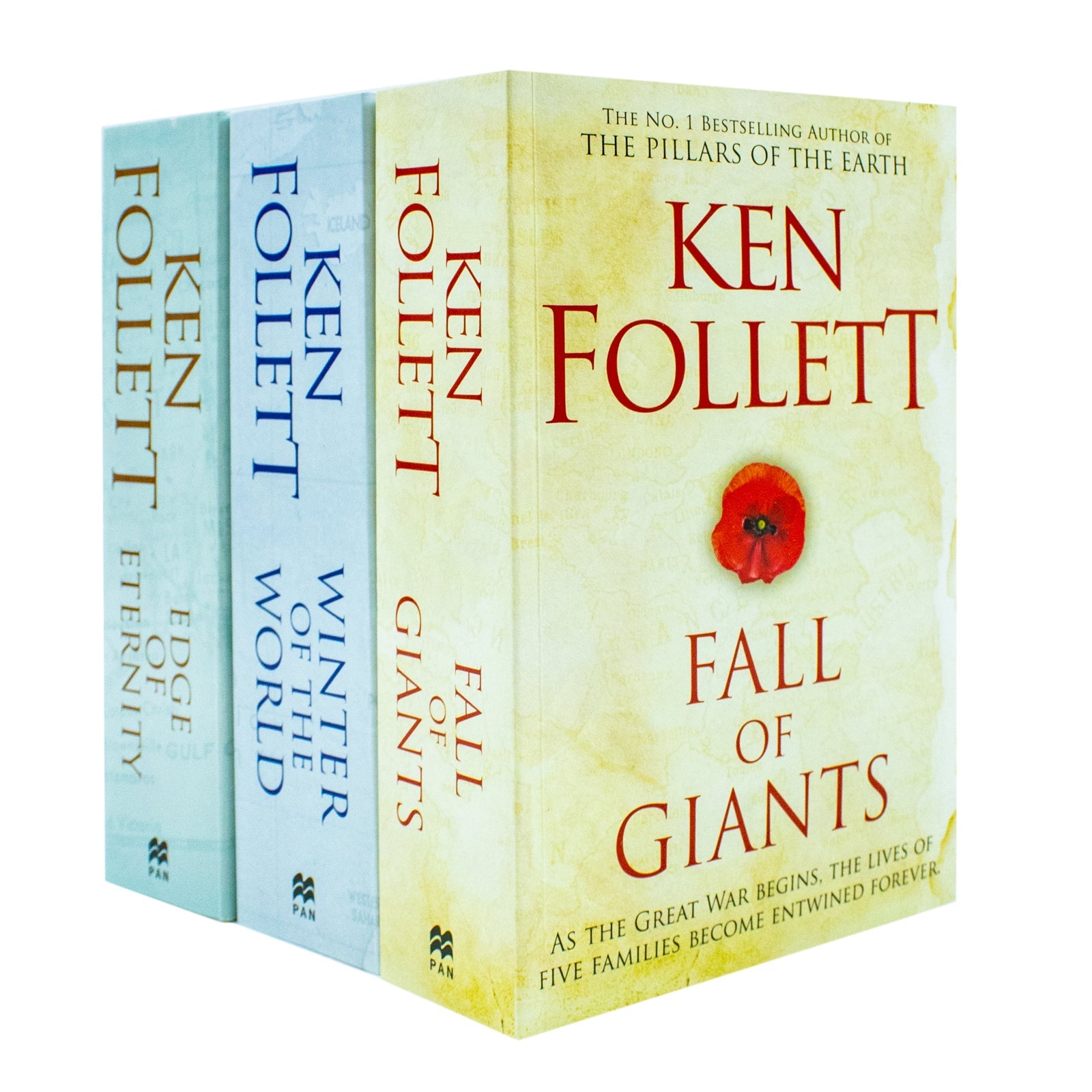 Ken Follett Century Trilogy 3-Book Set – Fall of Giants, Winter of the World, Edge of Eternity | Epic Historical Fiction, War & Family Saga