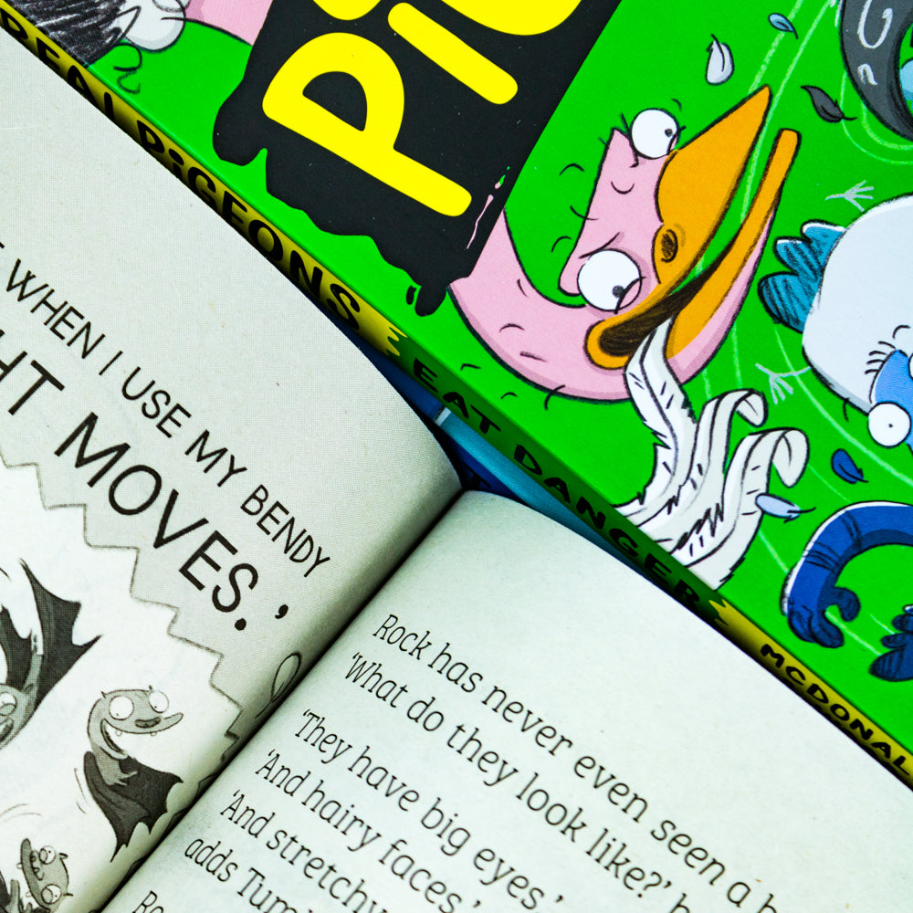 Real Pigeons Series by Andrew McDonald | 3 Book Children's Collection| Funny Adventure Stories for Kids |Fight Crime, Eat Danger & Nest Hard