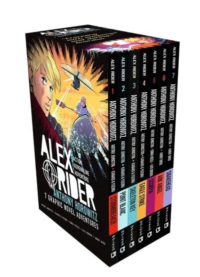 Alex Rider Graphic Novel 7 Book Children's Set by Anthony Johnston – Action-Packed Illustrated Adventure Series for Young Readers | Exciting Thrillers