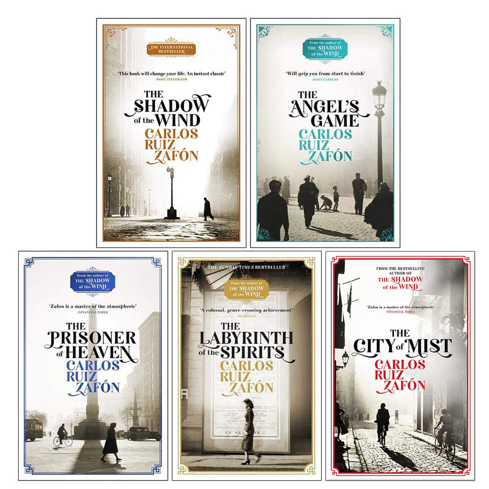 Cemetery of Forgotten Series 5 Book Set by Carlos Ruiz Zafón – Shadow of the Wind & More | Literary Fiction, Mystery, Unique Stories, Spanish Classics